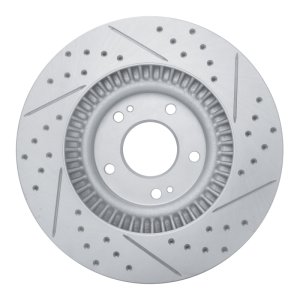 Hyundai Santa Fe Brake Rotor (1) - Front Left - DFC - Geoperformance Rotor - Drilled and Slotted - `13-`20