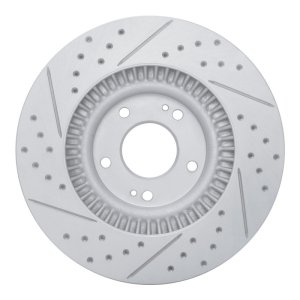 Hyundai Santa Fe XL Brake Rotor (1) - Front Right - DFC - Geoperformance Rotor - Drilled & Slotted - `13-`20