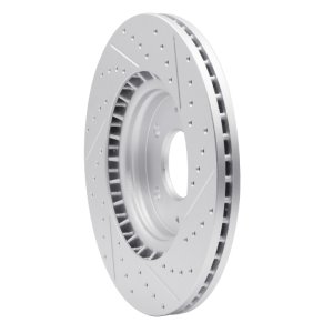 Hyundai Kona EV Brake Rotor (1) - Front Left - DFC - Geoperformance Drilled & Slotted - `15-`26