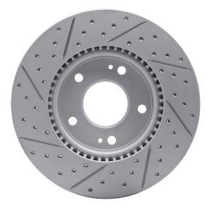 Hyundai Ioniq Brake Rotor (1) - Front Right - DFC - Geoperformance Drilled & Slotted - `17-`22
