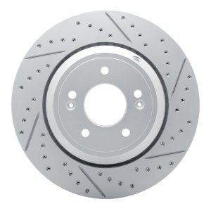 Genesis G80 Brake Rotor (1) - Rear Right - DFC - Drilled & Slotted Geoperformance - `18-`23