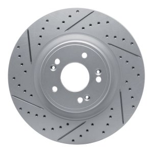 Genesis G80 Brake Rotor (1) - Front Left - DFC - Geoperformance Rotors - Drilled & Slotted - `18-`20