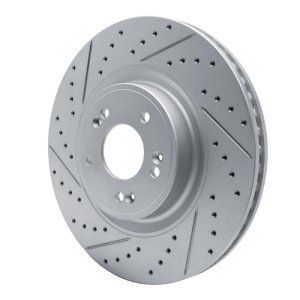 Genesis G80 Brake Rotor (1) - Front Left - DFC - Geoperformance Rotors - Drilled & Slotted - `18-`20