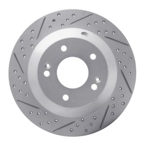 Hyundai Kona Brake Rotor (1) - Rear Right - DFC - Drilled & Slotted Geoperformance - `14-`23