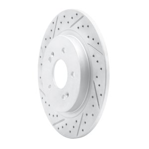 Hyundai Santa Fe Brake Rotor (1) - Rear Left - DFC - Drilled & Slotted Geoperformance - `19-`25