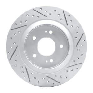 Hyundai Santa Fe Brake Rotor (1) - Rear Left - DFC - Drilled & Slotted Geoperformance - `19-`25