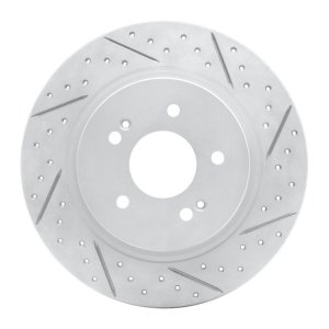 Hyundai Palisade Brake Rotor (1) - Rear Right - DFC - Geoperformance Drilled & Slotted - `19-`25