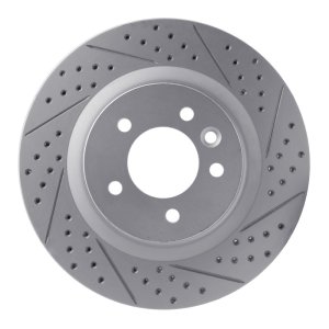 Land Rover Range Rover Sport Brake Rotor (1) - Front Left - DFC - Geoperformance Drilled & Slotted - `05-`09