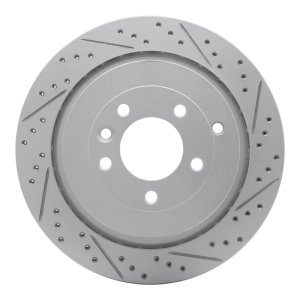 Land Rover Discovery Brake Rotor (1) - Rear Right - DFC - Drilled & Slotted Geoperformance - `05-`16
