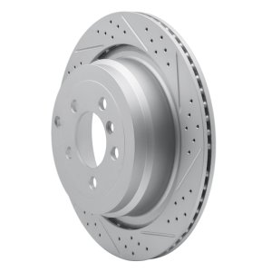 Land Rover Range Rover Brake Rotor (1) - Rear Right - DFC - Drilled & Slotted Geoperformance - `06-`12