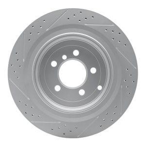 Land Rover Range Rover Brake Rotor (1) - Rear Right - DFC - Drilled & Slotted Geoperformance - `06-`12