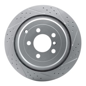 Land Rover Range Rover Brake Rotor (1) - Rear Right - DFC - Drilled & Slotted Geoperformance - `06-`12