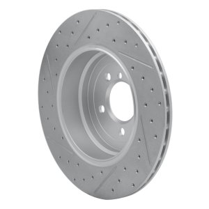 Land Rover Range Rover Brake Rotor (1) - Rear Right - DFC - Drilled & Slotted Geoperformance - `10-`12