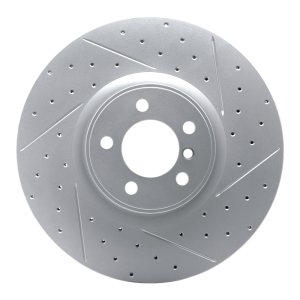 Land Rover Range Rover Brake Rotor (1) - Front Right - DFC - Drilled & Slotted Geoperformance - `10-`12