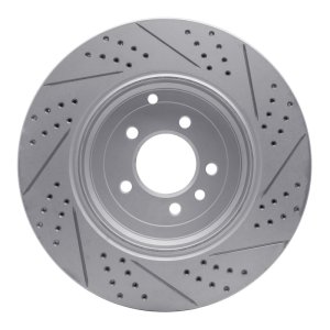 Land Rover Range Rover Sport Brake Rotor (1) - Rear Right - DFC - Drilled & Slotted Geoperformance - `10-`13