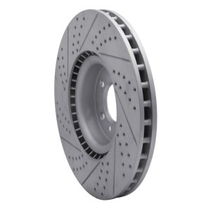 Land Rover Range Rover Brake Rotor (1) - Front Right - DFC - Geoperformance Drilled & Slotted - `10-`17