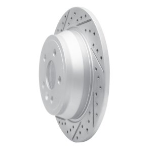 Land Rover LR2 Brake Rotor (1) - Rear Left - DFC - Geoperformance Drilled & Slotted - `13-`15