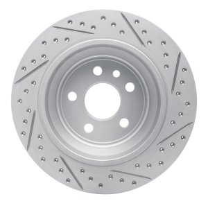 Land Rover LR2 Brake Rotor (1) - Rear Left - DFC - Geoperformance Drilled & Slotted - `13-`15