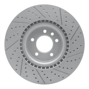 Land Rover Range Rover Brake Rotor (1) - Front Left - DFC - Geoperformance, Drilled and Slotted - `18-`24