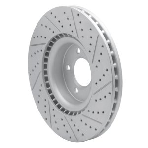Land Rover Range Rover Brake Rotor (1) - Front Left - DFC - Geoperformance, Drilled and Slotted - `18-`24