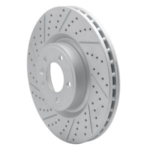 Land Rover Range Rover Brake Rotor (1) - Front Left - DFC - Geoperformance, Drilled and Slotted - `18-`24