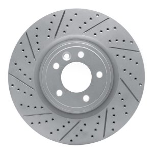 Land Rover Range Rover Brake Rotor (1) - Front Left - DFC - Geoperformance, Drilled and Slotted - `18-`24