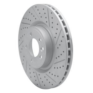 Land Rover Range Rover Sport Brake Rotor (1) - Front Right - DFC - Geoperformance Drilled & Slotted - `18-`24