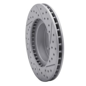 Subaru Impreza Brake Rotor (1) - Front Left - DFC - Drilled & Slotted Geoperformance - `90-`01