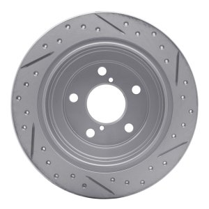 Saab 9-2X Brake Rotor (1) - Rear Left - DFC - Drilled & Slotted Geoperformance - `90-`08