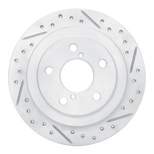Saab 9-2X Brake Rotor (1) - Rear Right - DFC - Drilled & Slotted Geoperformance - `90-`08
