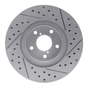 Saab 9-2X Brake Rotor (1) - Front Right - DFC - Drilled & Slotted Geoperformance - `90-`16