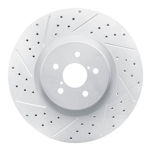 Subaru BRZ Brake Rotor (1) - Front Left - DFC - Drilled & Slotted Geoperformance - `03-`25