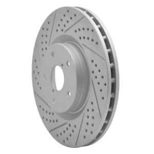 Subaru WRX Brake Rotor (1) - Front Left - DFC - Drilled & Slotted Geoperformance - `05-`20