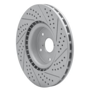 Subaru WRX Brake Rotor (1) - Front Left - DFC - Drilled & Slotted Geoperformance - `05-`20