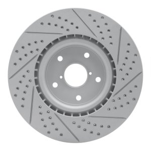 Subaru WRX Brake Rotor (1) - Front Left - DFC - Drilled & Slotted Geoperformance - `05-`20