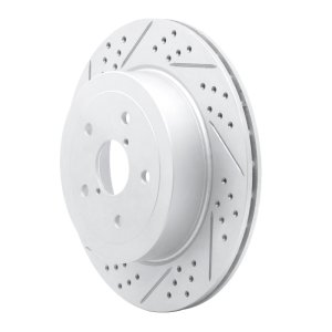 Subaru Impreza Brake Rotor (1) - Rear Left - DFC - Drilled & Slotted Geoperformance - `05-`07