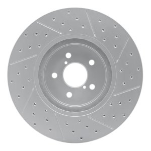 Subaru Forester Brake Rotor (1) - Front Left - DFC - Drilled & Slotted Geoperformance - `05-`18
