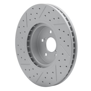 Subaru Forester Brake Rotor (1) - Front Right - DFC - Drilled & Slotted Geoperformance - `05-`18