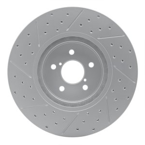 Subaru Forester Brake Rotor (1) - Front Right - DFC - Drilled & Slotted Geoperformance - `05-`18