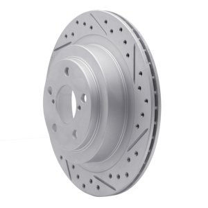 Subaru Impreza Brake Rotor (1) - Rear Right - DFC - Drilled & Slotted Geoperformance - `05-`09