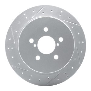Subaru Legacy Brake Rotor (1) - Rear Left - DFC - Drilled & Slotted Geoperformance - `05-`09