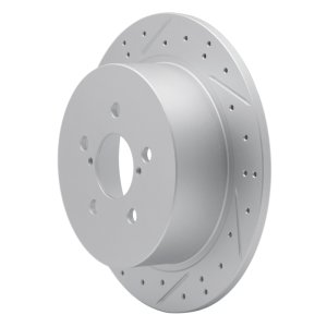 Subaru Legacy Brake Rotor (1) - Rear Left - DFC - Drilled & Slotted Geoperformance - `05-`09