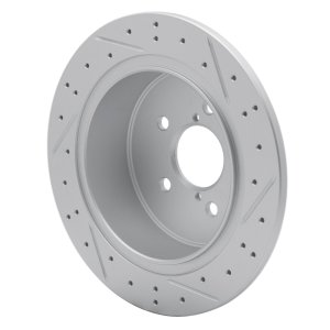 Subaru Legacy Brake Rotor (1) - Rear Left - DFC - Drilled & Slotted Geoperformance - `05-`09