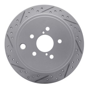 Subaru Outback Brake Rotor (1) - Rear Right - DFC - Drilled & Slotted Geoperformance - `08-`15