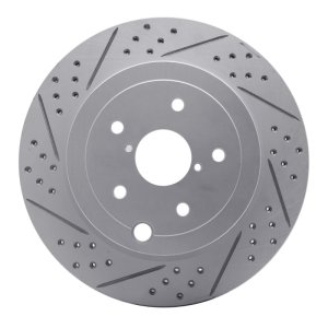 Subaru WRX Sti Brake Rotor (1) - Rear Left - DFC - Geoperformance Drill & Slot - `08-`20