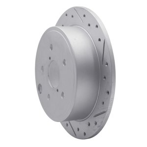 Subaru WRX Brake Rotor (1) - Rear Right - DFC - Geoperformance Drilled & Slotted - `15-`21