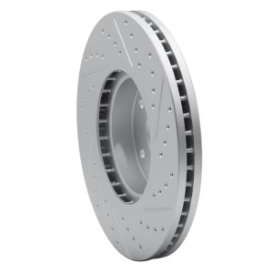 Subaru WRX Brake Rotor (1) - Front Left - DFC - Geoperformance Drilled & Slotted - `06-`21