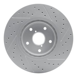 Subaru WRX Brake Rotor (1) - Front Left - DFC - Geoperformance Drilled & Slotted - `06-`21