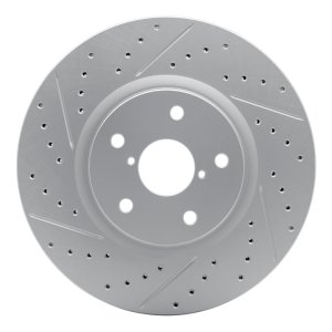 Subaru WRX Brake Rotor (1) - Front Left - DFC - Geoperformance Drilled & Slotted - `06-`21
