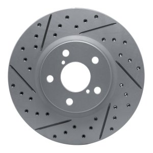 Subaru Impreza Brake Rotor (1) - Front Left - DFC - Drilled & Slotted Geoperformance - `17-`23